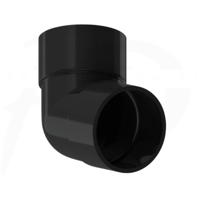 Kolano  rury spustowej PVC ⌀ 63 firmy KROP kolor czarny